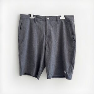 COVA‎ SALTY DOG "SURF N TURF" Gray Stretch Performance Hybrid Shorts Size 33